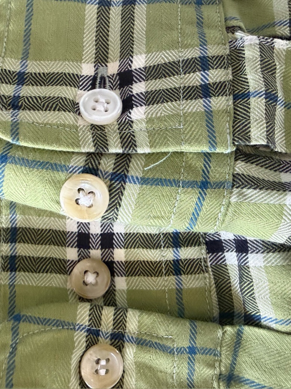Burberry Novacheck Plaid Button down in green - Picture 4 of 5